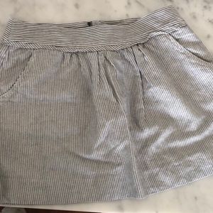J. Crew Size 4 blue & white striped skirt